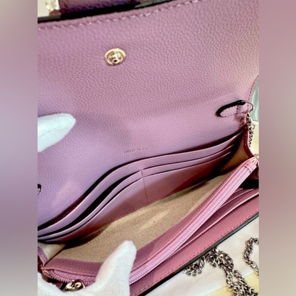 JIMMY CHOO Cheri Wallet on Chain w/Dust Bag, Authentic. Full Inclusion, EUC - Picture 6 of 12